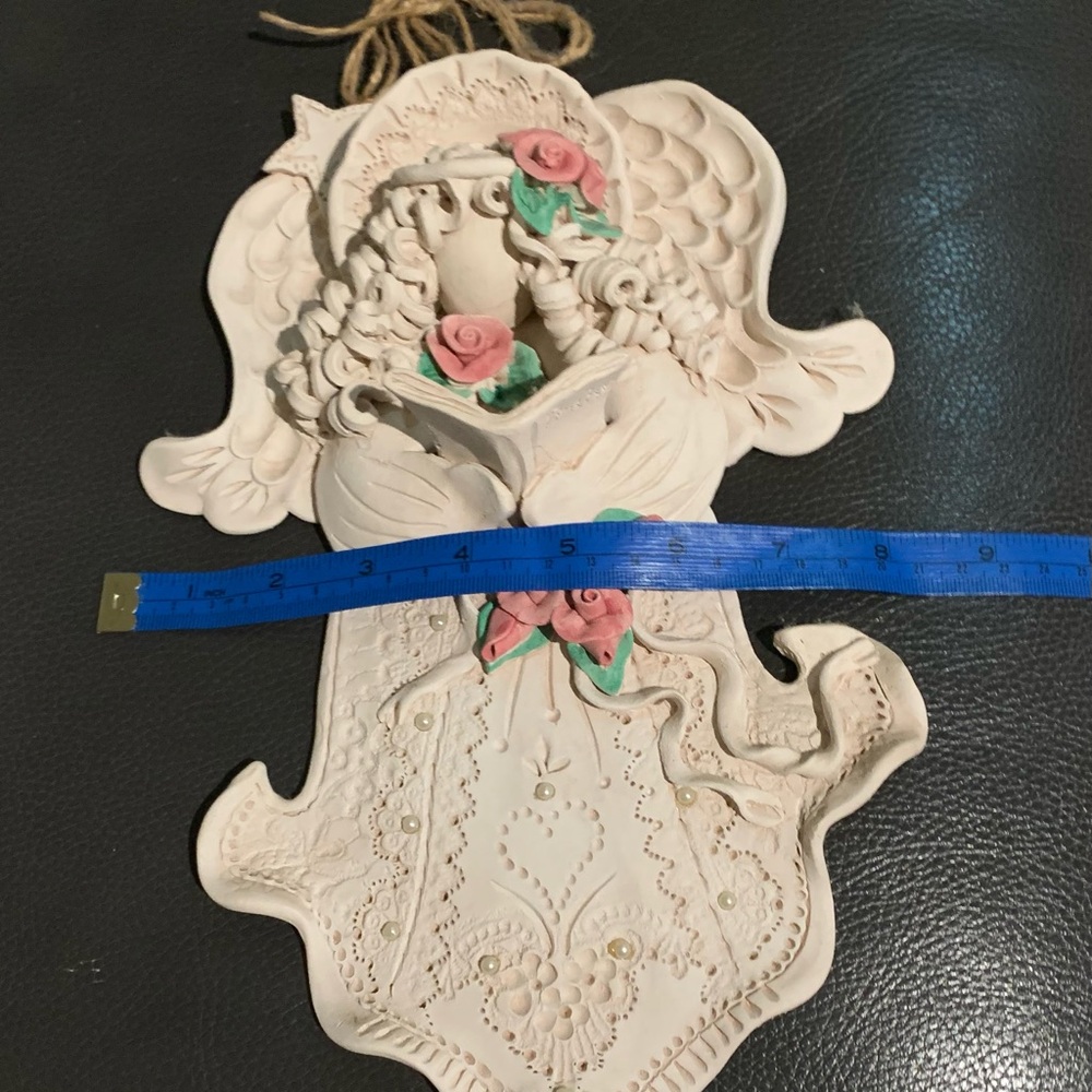VINTAGE.Decorative Angel Wall Hanging with Pink Accents - Picture 5 of 5